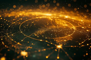 Abstract Glowing Network: A Futuristic Vision of Digital Connectivity and Innovation