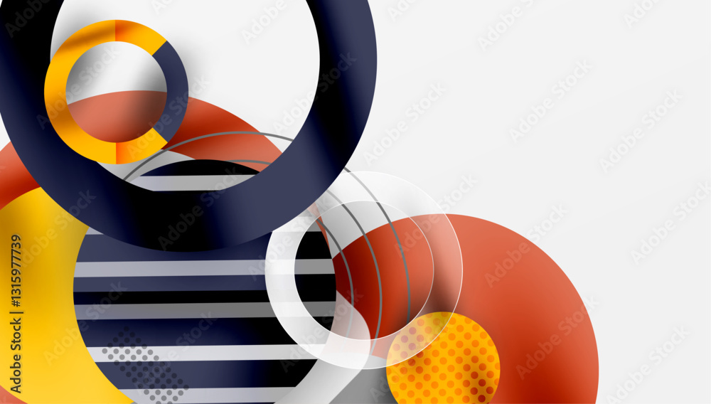 Poster Abstract background - layered geometric shapes with smooth gradients and transparency
