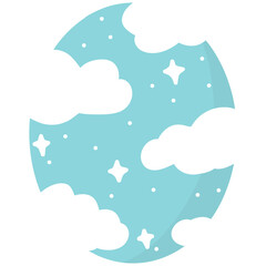 Easter Egg cloud pattern Illustration