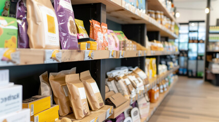 An aesthetically arranged display of pet care products, including grooming brushes, treats, and toys, emphasizing responsible pet ownership.