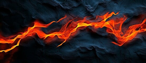 Dramatic Fire Molten Lava Texture Background