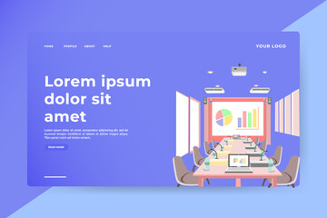 Conference room presentation webpage design