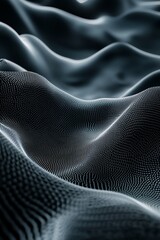 A black and white image of a wave with a lot of detail