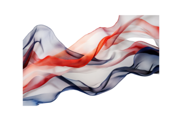 An American flag waving with dynamic movement, displaying vibrant red, white, and blue colors in a strong breeze. The stars and stripes are clearly visible, creating a sense of motion.