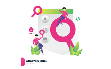 Digital analysis team searching data online