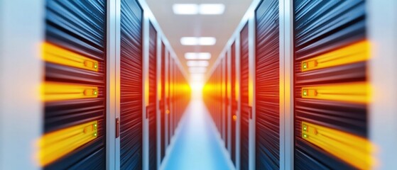 Quantum-Scaled Cloud Infrastructure Immersive Data Center Corridor Visualizing Next-Gen Digital Transformation and Hyperscale Computing Innovations