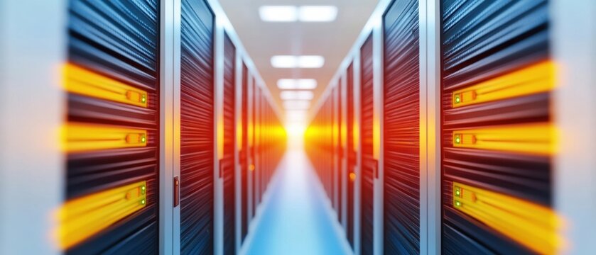 Quantum-Scaled Cloud Infrastructure Immersive Data Center Corridor Visualizing Next-Gen Digital Transformation and Hyperscale Computing Innovations