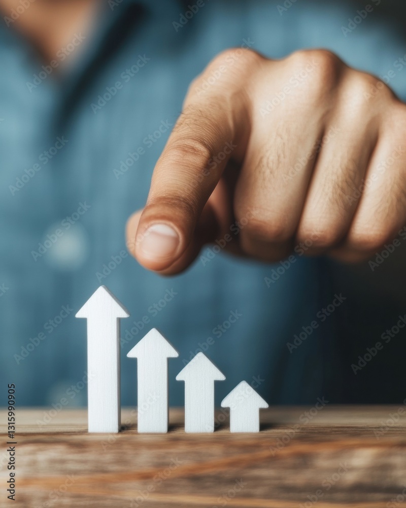 Aufkleber Dynamic Growth Catalyst AI-Powered Business Intelligence Visualizing Exponential Strategy with Minimalist White Arrow Progression in High-Performance Corporate Landscape