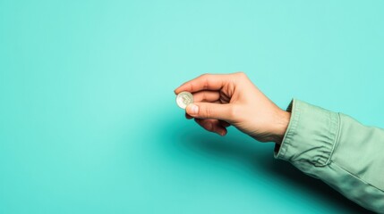 Fototapeta premium Minimalist Financial Wellness Gen Z Conscious Spending Concept - Digital Entrepreneurship and Sustainable Microeconomic Decision Making