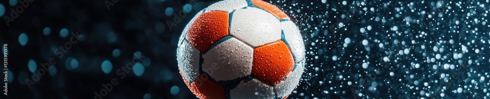 Poster hyper-dynamic sports motion immersive soccer ball liquid breakthrough - advanced performance visuali