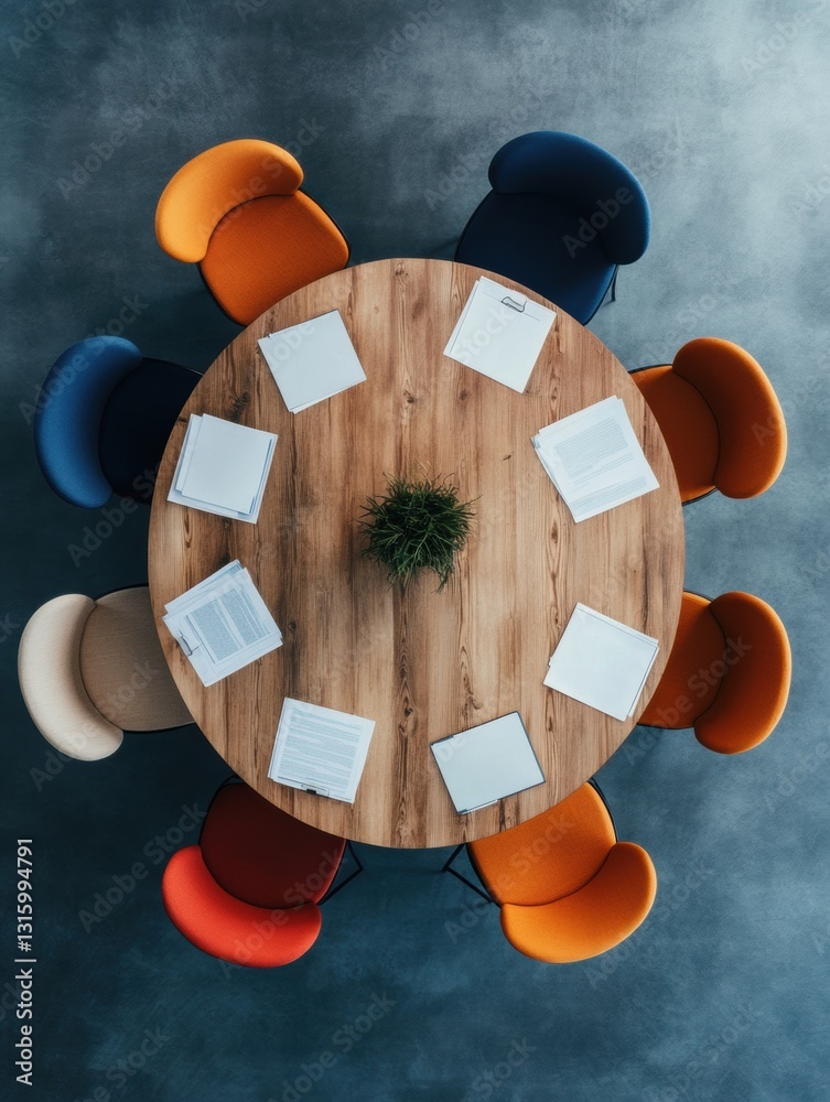 Aufkleber collaborative workspace evolution ergonomic hybrid meeting design with biophilic elements - innovati