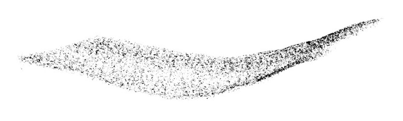 Obraz premium Separate black crayon brush strokes on transparent background.