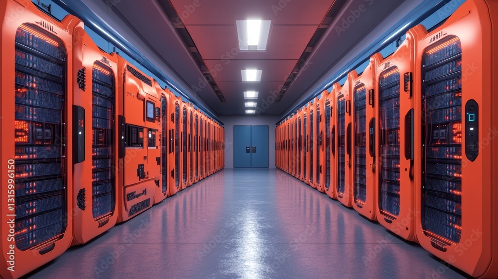 Poster rack system integration of networking and hosting solutions through visualization