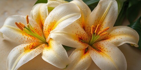 The visual appeal of the funeral program is increased by the beautiful lily motifs