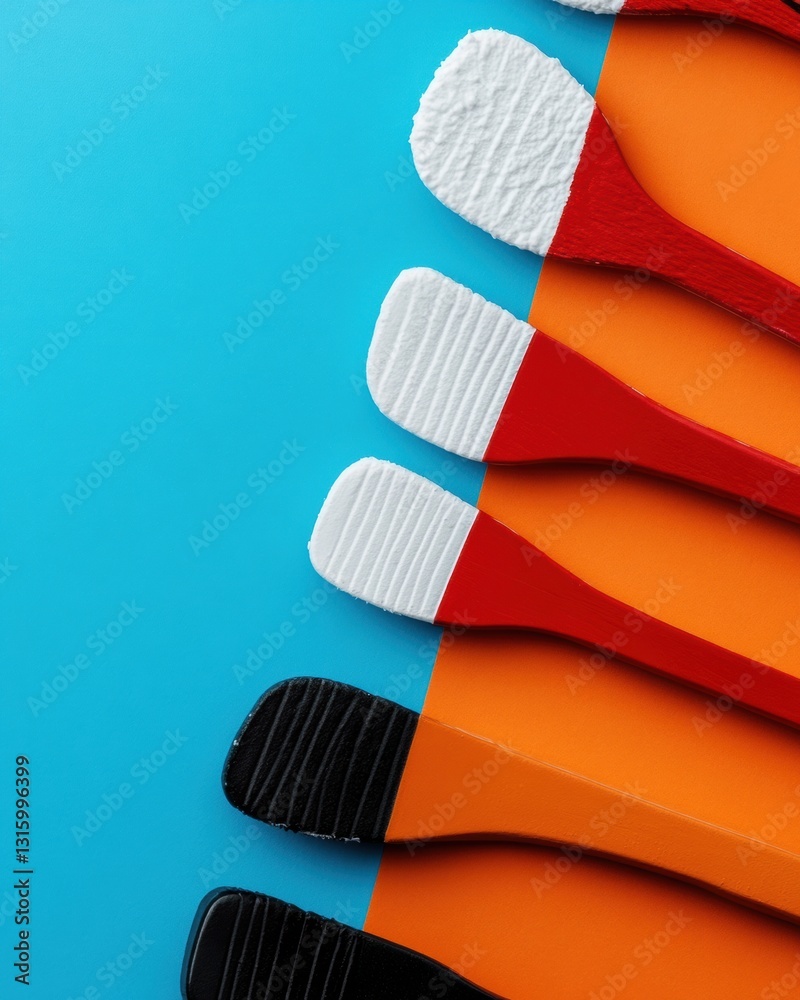 Poster minimalist hockey strategy bold chromatic sports analytics visualization for next-gen team performan