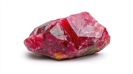 Obraz premium vibrant red crystal showcasing natural facets and textures, perfect for decoration or collection