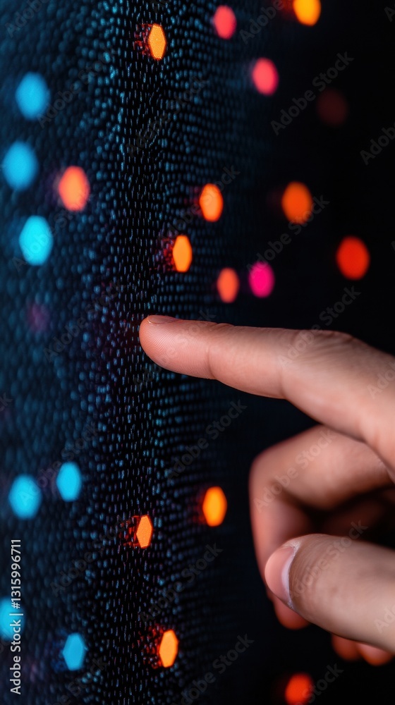 Poster immersive digital interaction next-gen ai learning experience with haptic touch interface - innovati