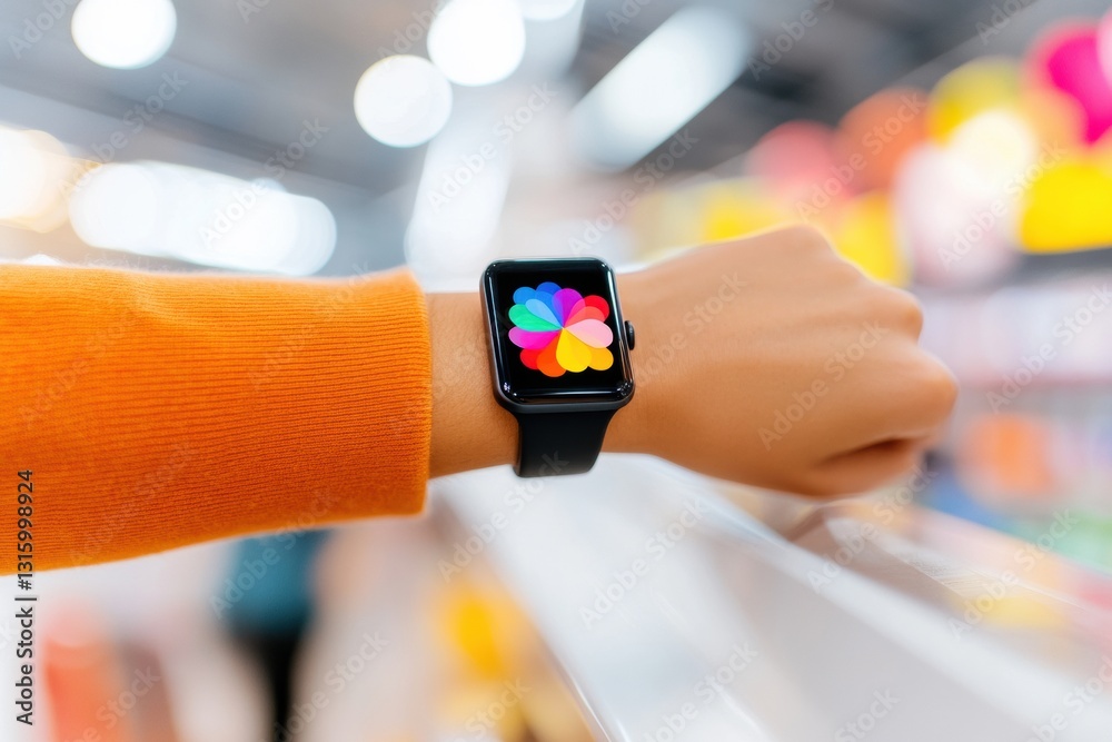Aufkleber modern fintech revolution sleek wearable tech transforming contactless payments with millennial-driv