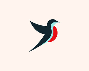 vector illustration of an abstract bird
