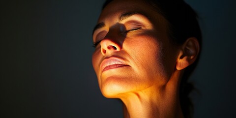 Mindful Self-Care Illumination Intimate Wellness Journey with Dramatic Low-Light Lymphatic Healing and Holistic Stress Relief Techniques