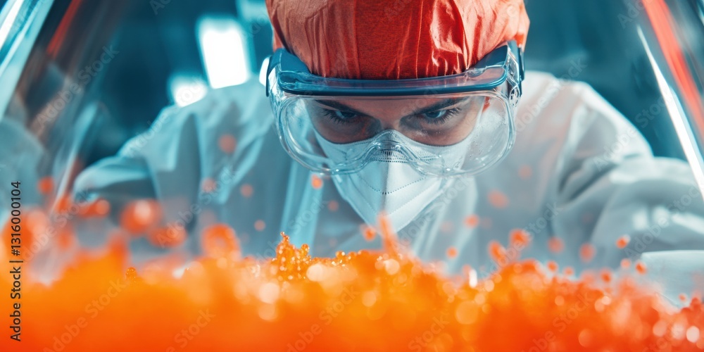 Aufkleber precision biotech innovation next-gen laboratory research with advanced safety protocols, cutting-ed