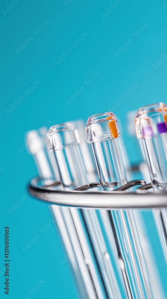 Aufkleber Precision Science Visualization High-Performance Laboratory Testing Innovations in Transparent Glass with Cutting-Edge Digital Analytics for Biotech Research and Development