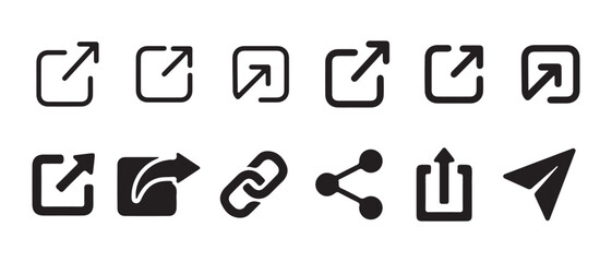 High Quality Flat and Minimalist Social Media Share Icons. Professional Sharing Buttons for Websites .  Vector illustration  eps  10.