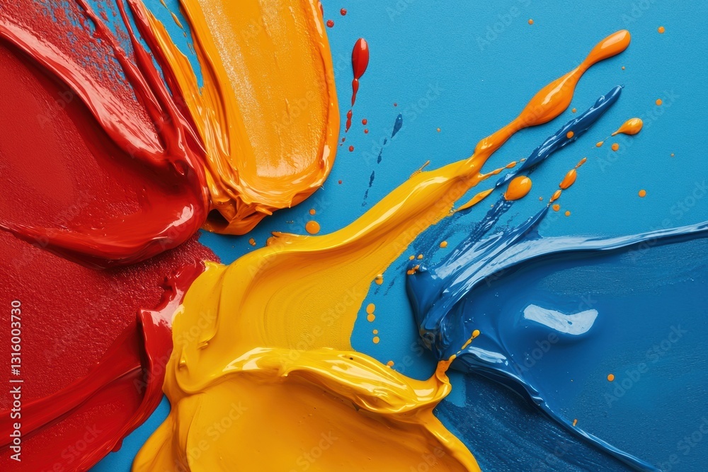Leinwandbilder Fluid Dynamics Bold Color Explosion in Contemporary Art - Dynamic Visual Marketing for Creative Branding and Digital Innovation Strategies