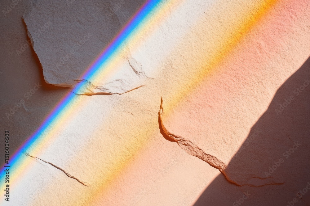 Poster chromatic harmony mindful architectural texture meets prismatic light design - innovative visual wel