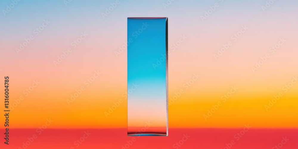 Poster Gradient Minimalism Sleek Vertical Prism Visualizing Digital Transformation, Innovation, and Futuristic Design Trends in Next-Gen Brand Aesthetics