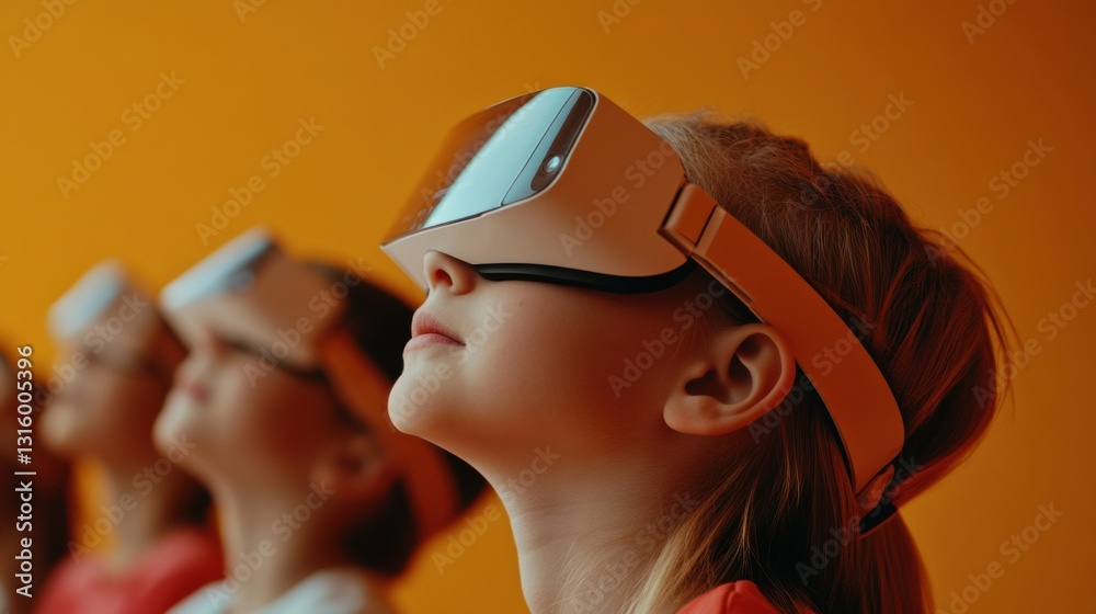 Poster immersive learning revolution gen alpha explores virtual realms through cutting-edge ar headsets - t