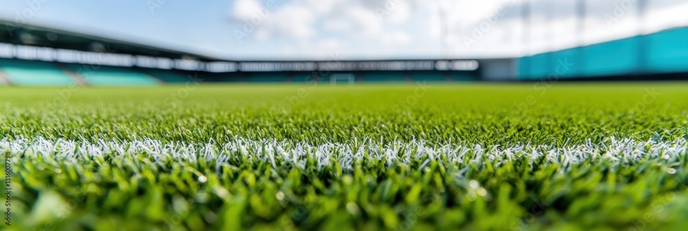 Poster immersive sports design high-performance soccer stadium pitch visualization - next-gen athletic prec