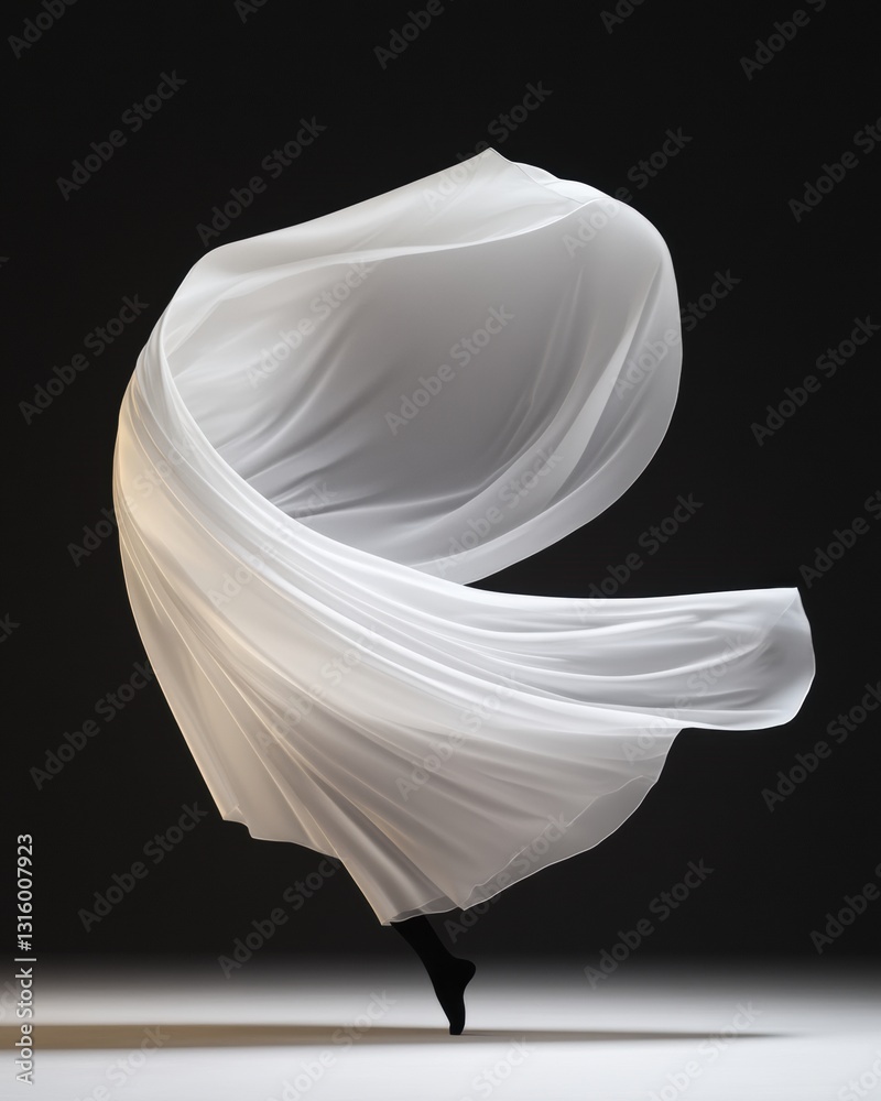 Poster ethereal motion minimalist sculptural dance performance capturing fluid dynamics and contemporary ar