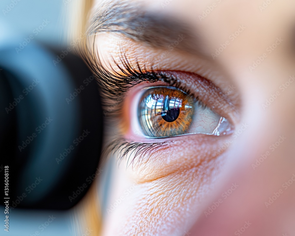 Aufkleber precision optics innovation high-resolution human eye macro revealing intricate biometric details fo