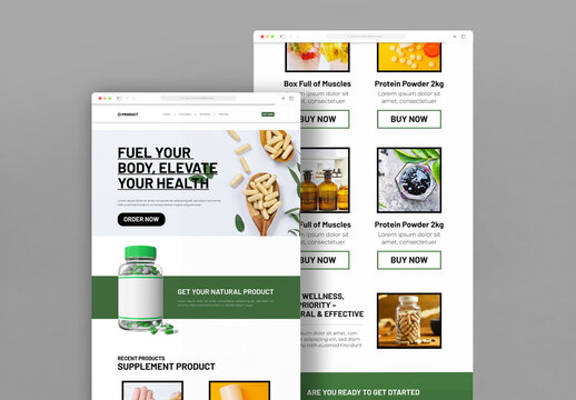 Supplement Product Landing Page