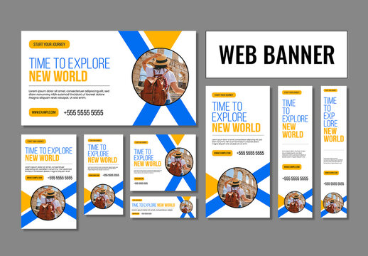 Travel Tourism Web Banner Template