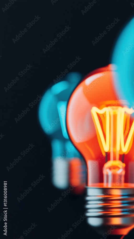 Leinwandbilder illuminating digital innovation vibrant lightbulb metaphor for creative marketing strategies - next-