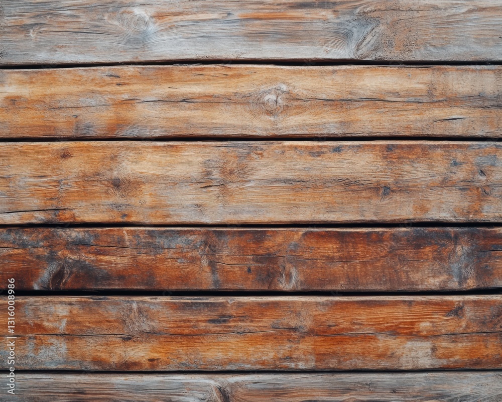 Aufkleber rustic woodgrain texture authentic reclaimed lumber background for sustainable design, craft brandin