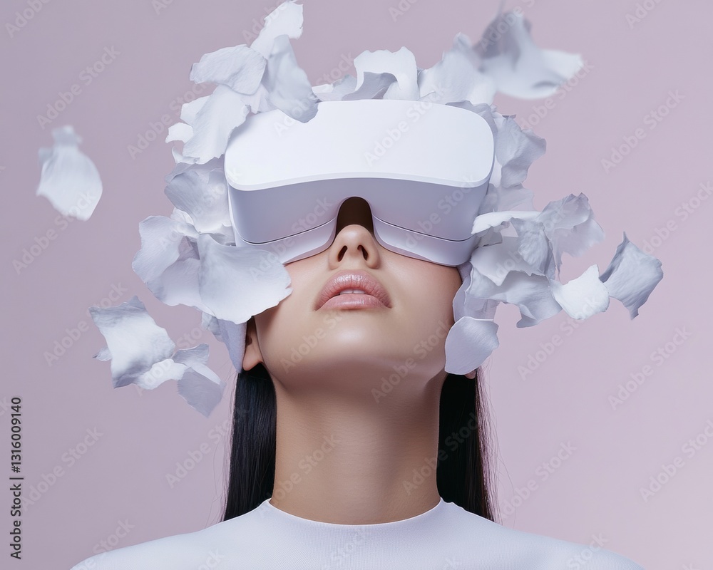 Poster Immersive Digital Transformation Next-Gen VR Experience Exploring Cognitive Boundaries - Futuristic Wellness and Tech Innovation for Millennial Creatives