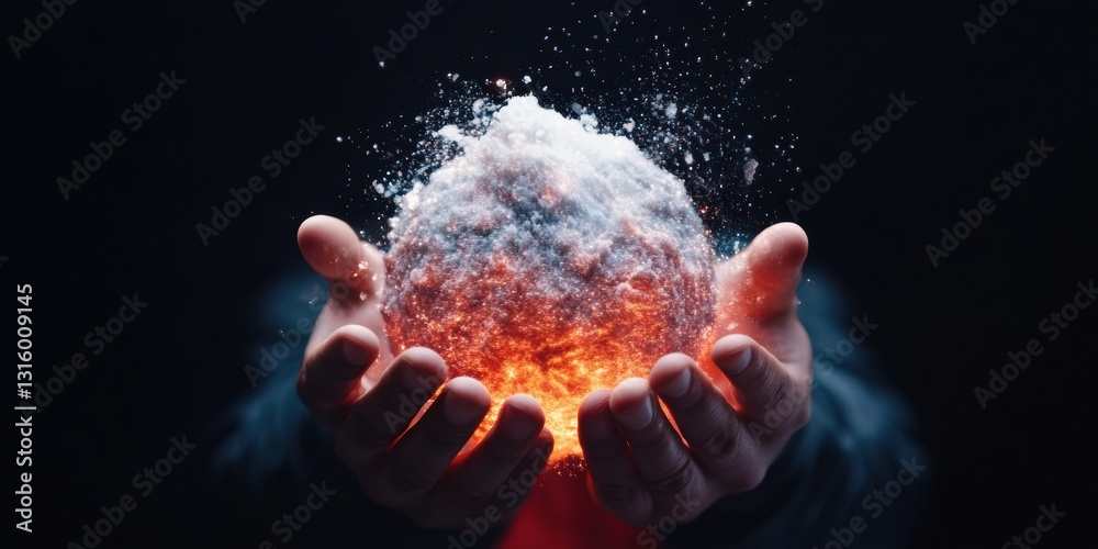 Aufkleber Quantum Paradigm Immersive Digital Transformation Visualizing AI-Powered Innovation through Holographic Data Sphere in Next-Generation Corporate Environments