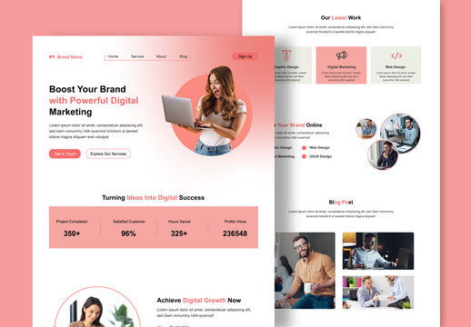 Digital Marketing Landing Page Design