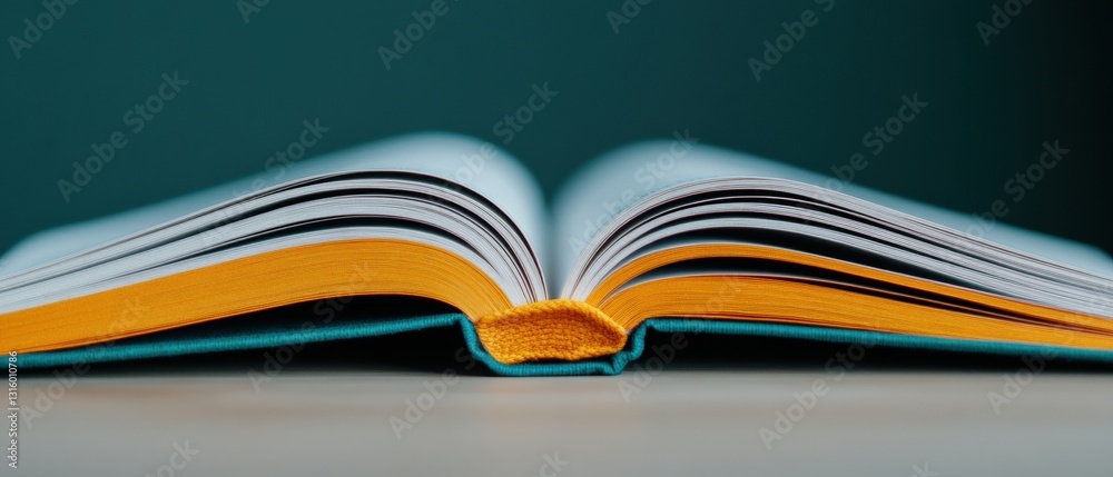 Poster Minimalist Legal Knowledge Visualization High-Resolution Open Book Spine with Dynamic Page Spread - Innovative Professional Research and Digital Learning Content
