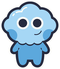 Obraz premium Cute Character Sticker Illustration