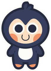 Cute Character Sticker Illustration