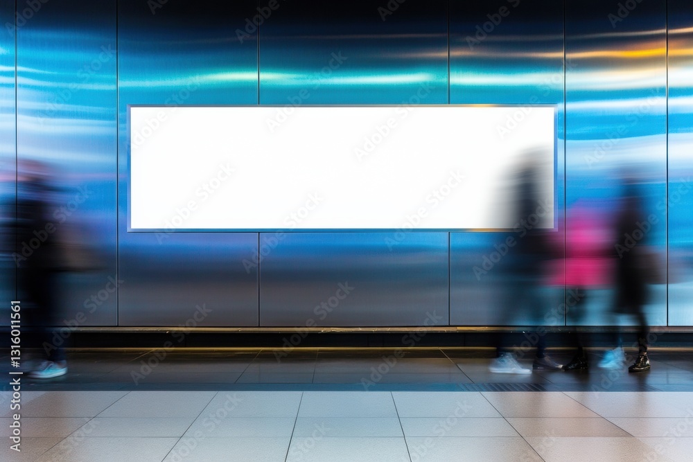 Aufkleber futuristic data center mockup sleek chrome infrastructure with dynamic motion blur - next-gen tech v