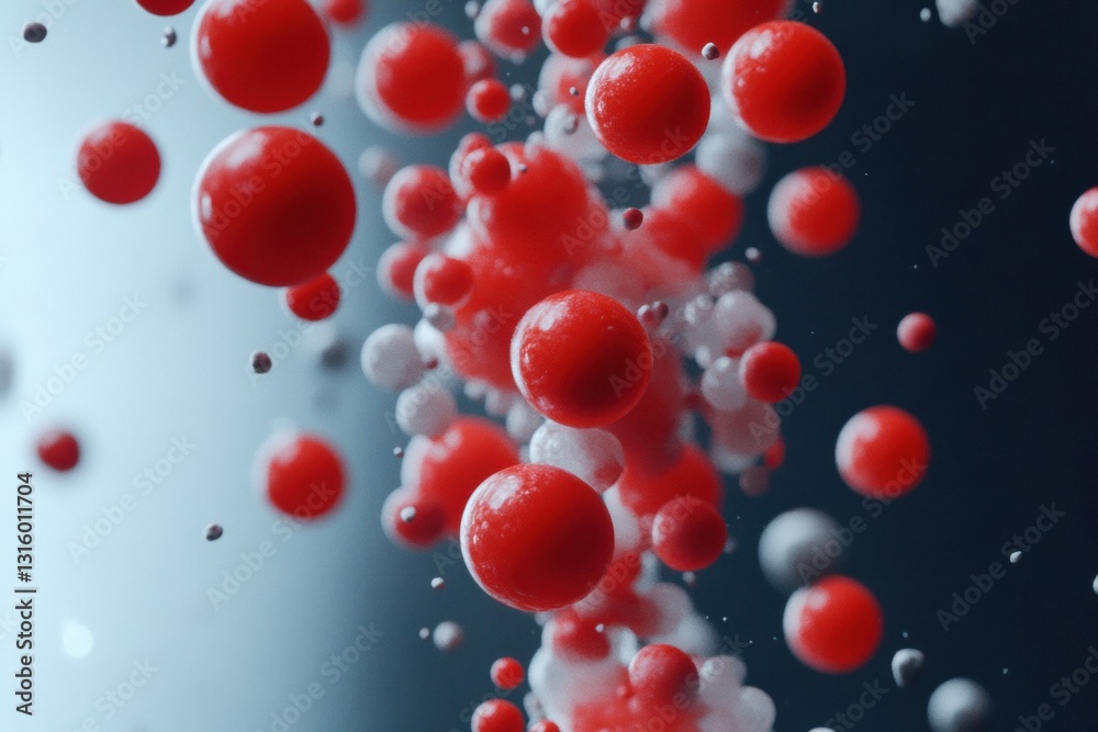Aufkleber Breakthrough Viral Dynamics High-Resolution Medical Visualization of Infectious Disease Transmission in Immersive Microscopic