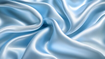 Fototapeta premium Soft Pale Blue Satin Fabric Texture