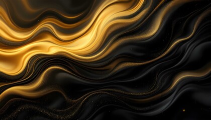 Obraz premium Sophisticated Black and Gold Abstract Artwork
