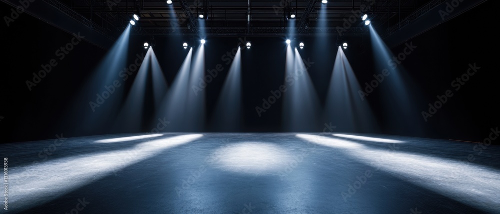 Aufkleber immersive tech stage minimalist navy marble datacenter visualization - next-gen digital innovation a