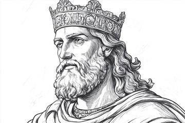 Solomon, King of Wisdom in the Bible, Coloring Book for Children